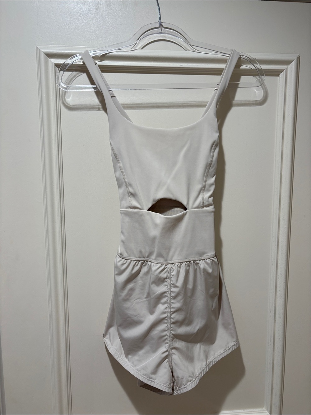 FP Movement by Free People Cream Cutout Romper